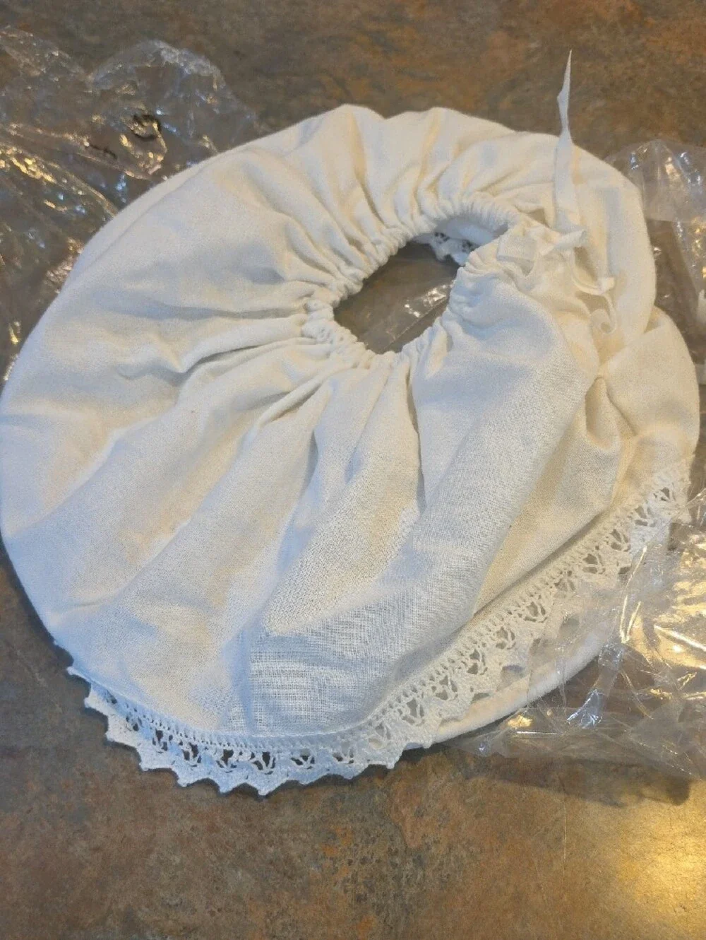 TWO IKEA UTNÄS White Lace Fabric Lamp Shades